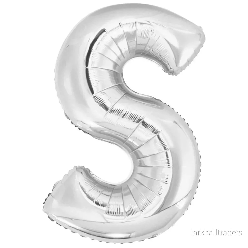 Folieballong, bokstav silver S 86 cm