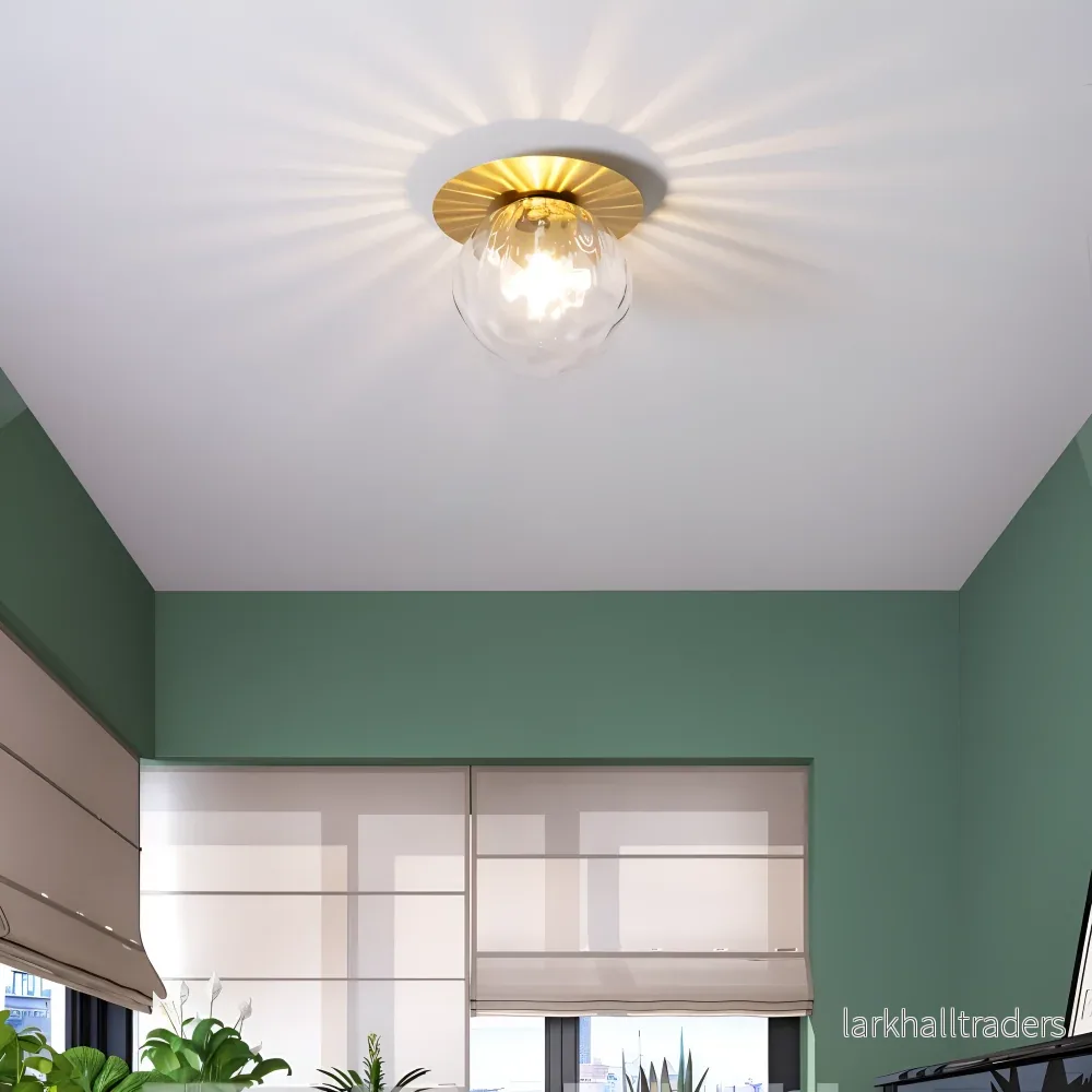 LumiOrb – Elegant Taklampa med Mattad eller Klar Kristallkula - Bild 2