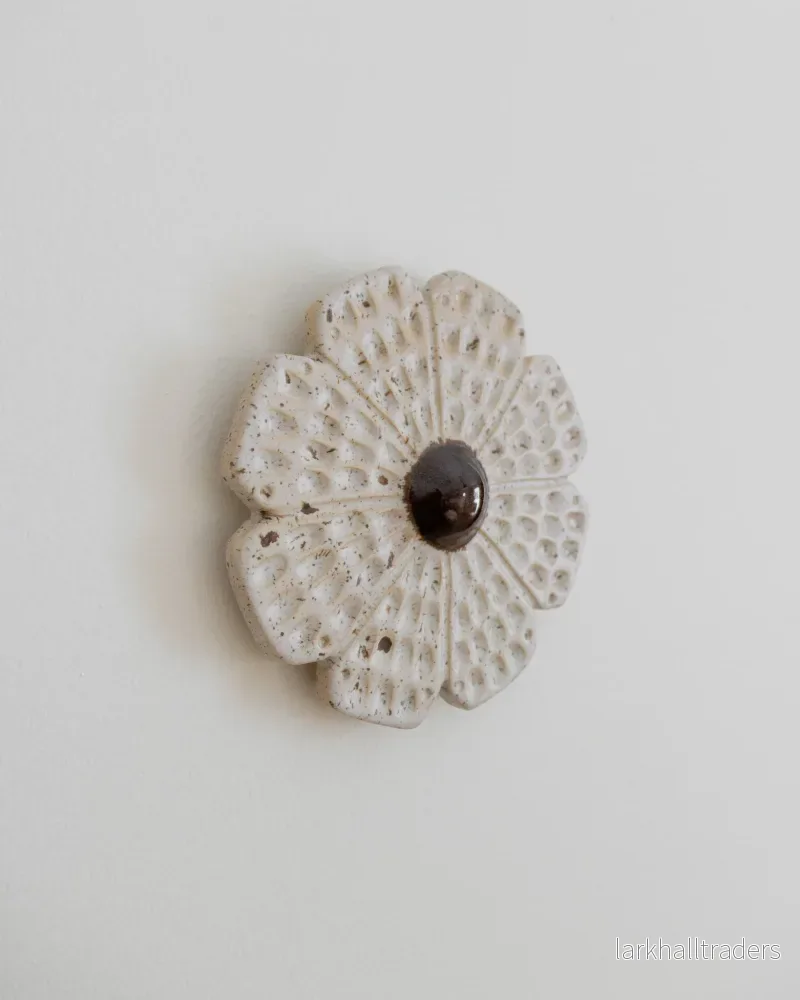 Blomster Väggskulptur Stor - Fläckig Creme - Bild 3