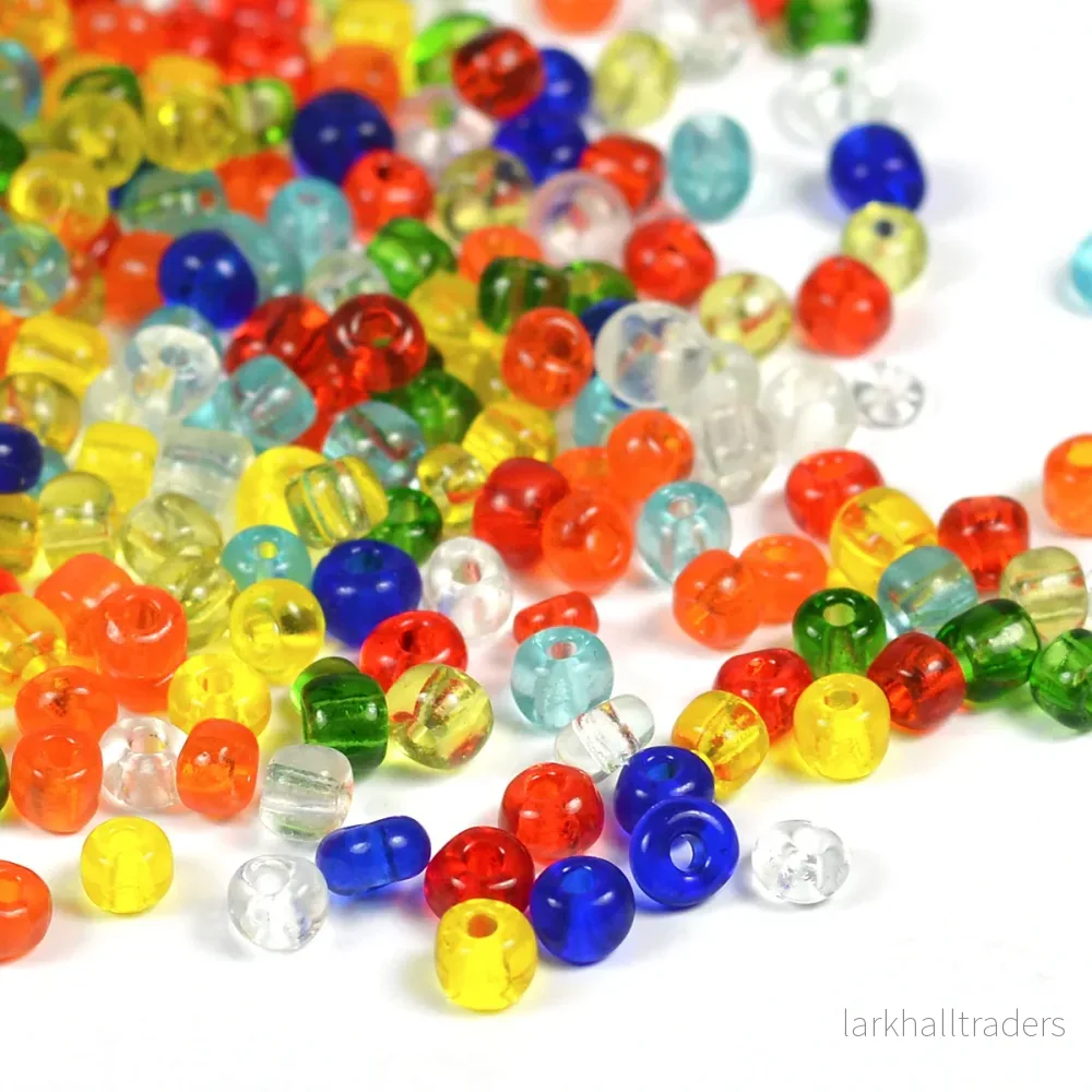 Seed Beads, 4mm, transparent mix Seed Beads, 4mm, transparent mix