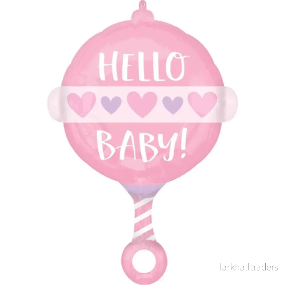 Folieballong, hello baby rosa 60×43 cm Folieballong, hello baby rosa 60×43 cm