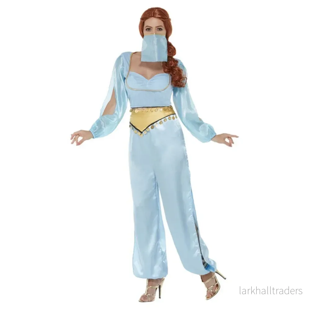 Dräkt, Arabisk prinsessa ljusblå Dräkt, Arabisk prinsessa ljusblå