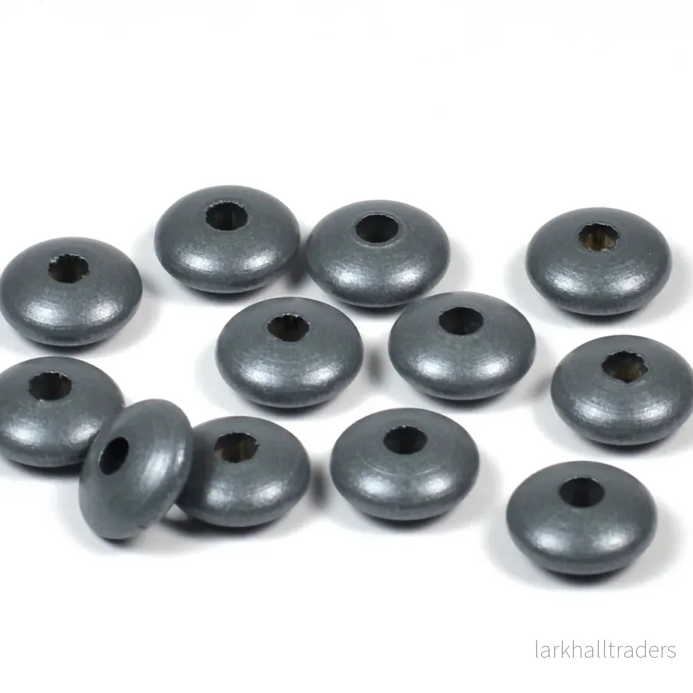 Trälinser, shiny-mörkgrå, 50st Trälinser, shiny-mörkgrå, 50st