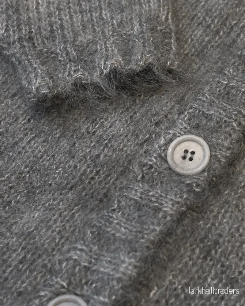 Grey Marl Borstat mohair Kofta - Bild 3