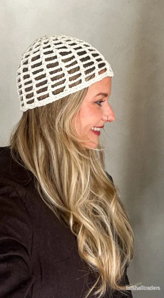 Nät hatt - benvit - Bild 3