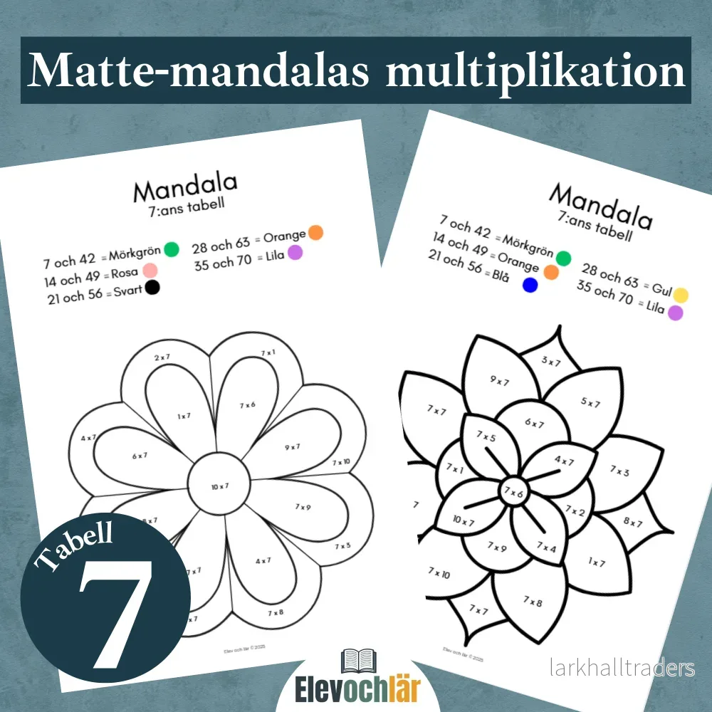 Matte-mandalas 7:ans multiplikationstabell - Bild 2