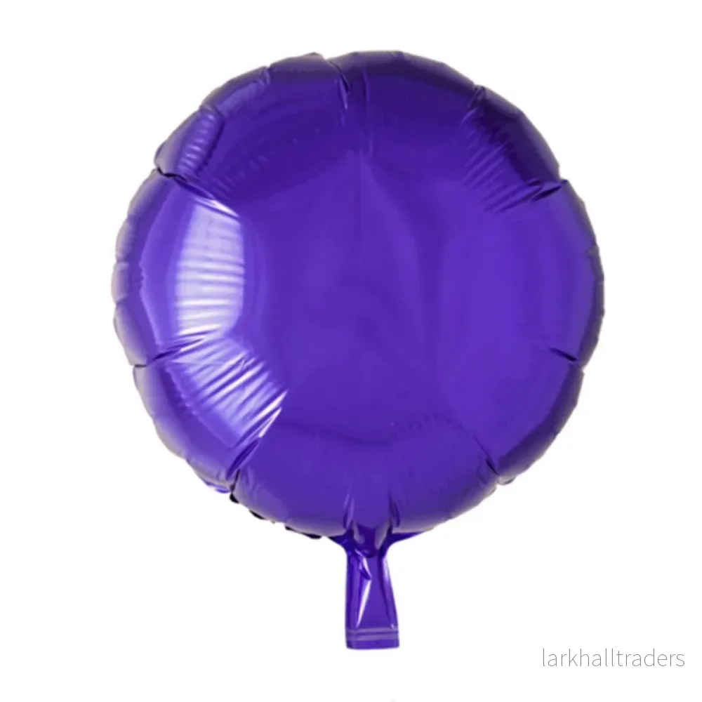 Folieballong, rund mörklila 45 cm Folieballong, rund mörklila 45 cm