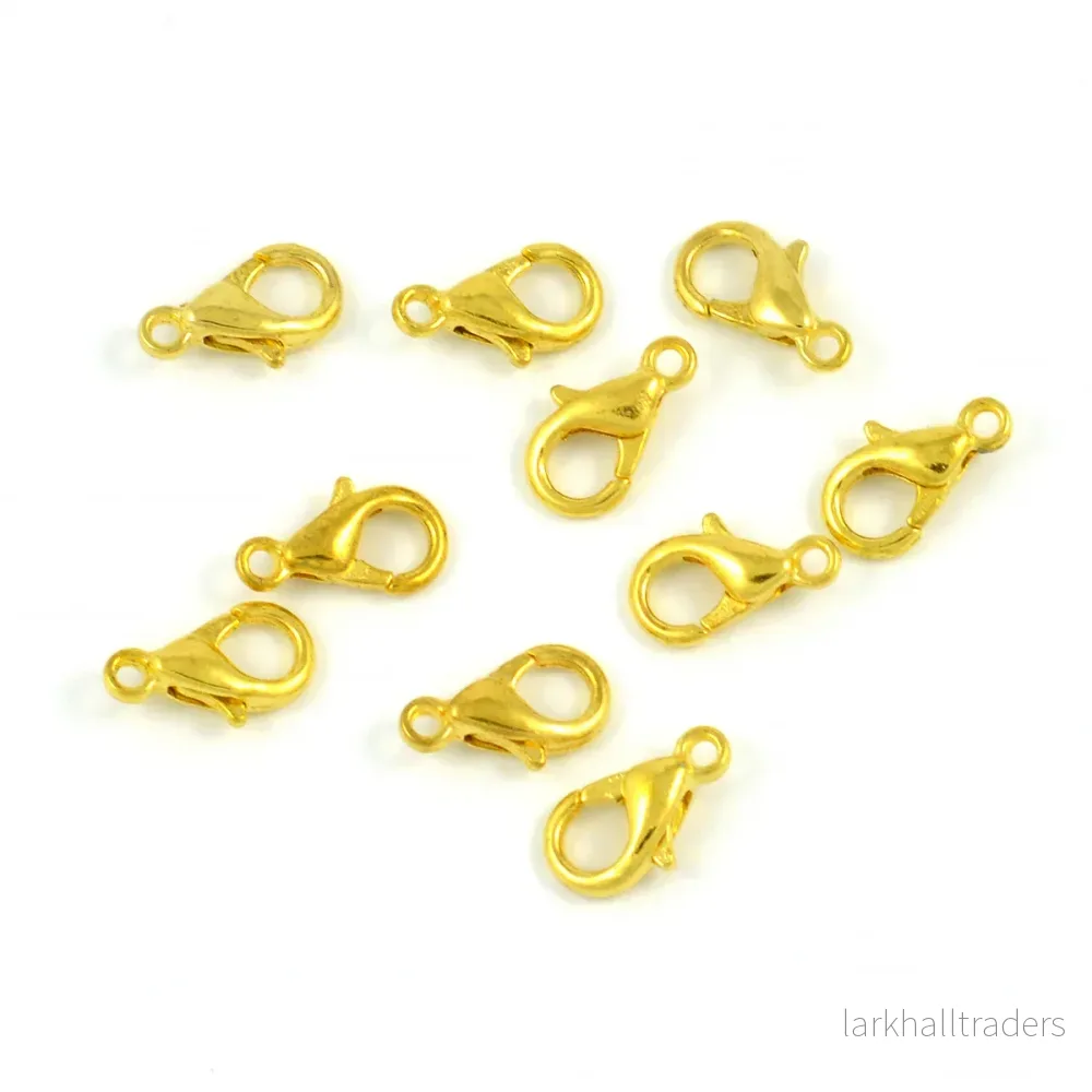 Klolås, guld, 10mm