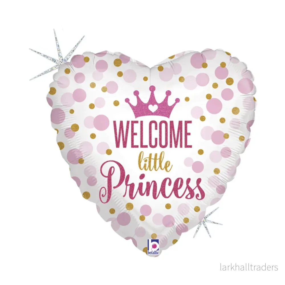 Folieballong, welcome little princess 45 cm Folieballong, welcome little princess 45 cm