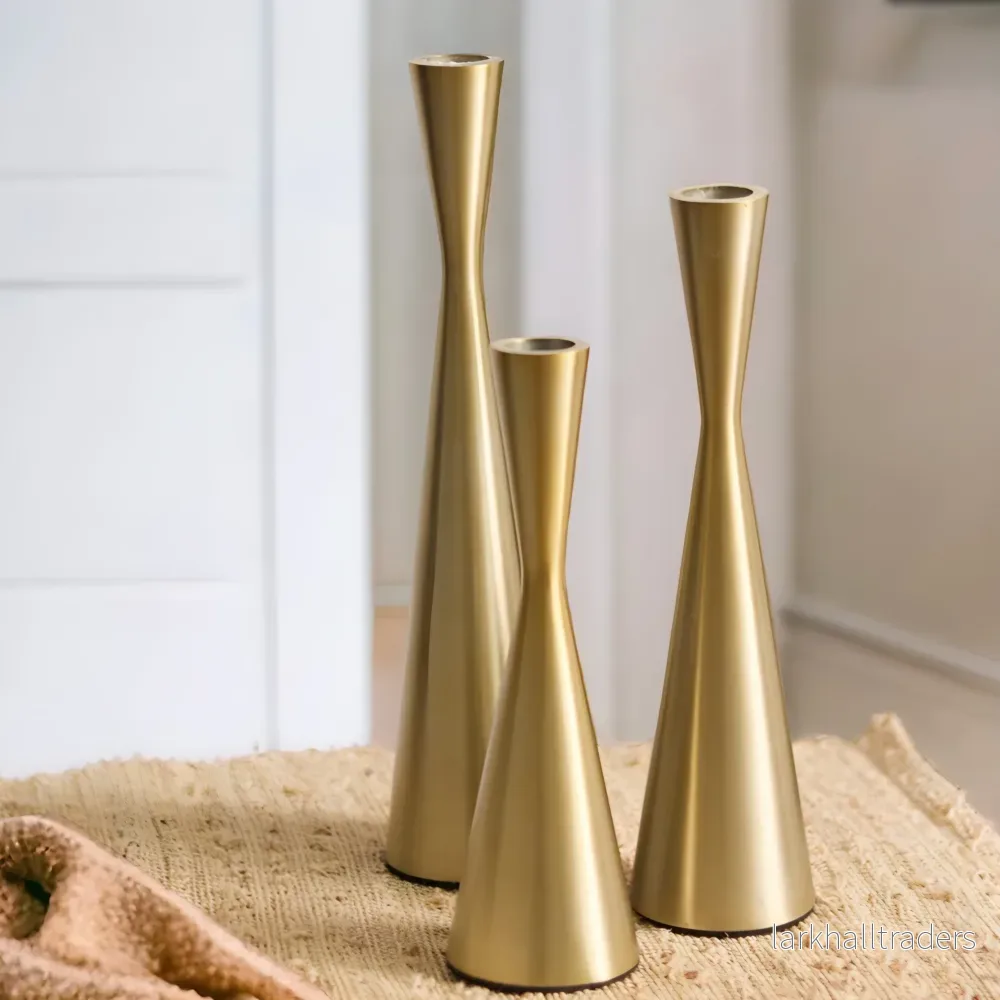 Konisk Ljusstake Guld - Bild 3