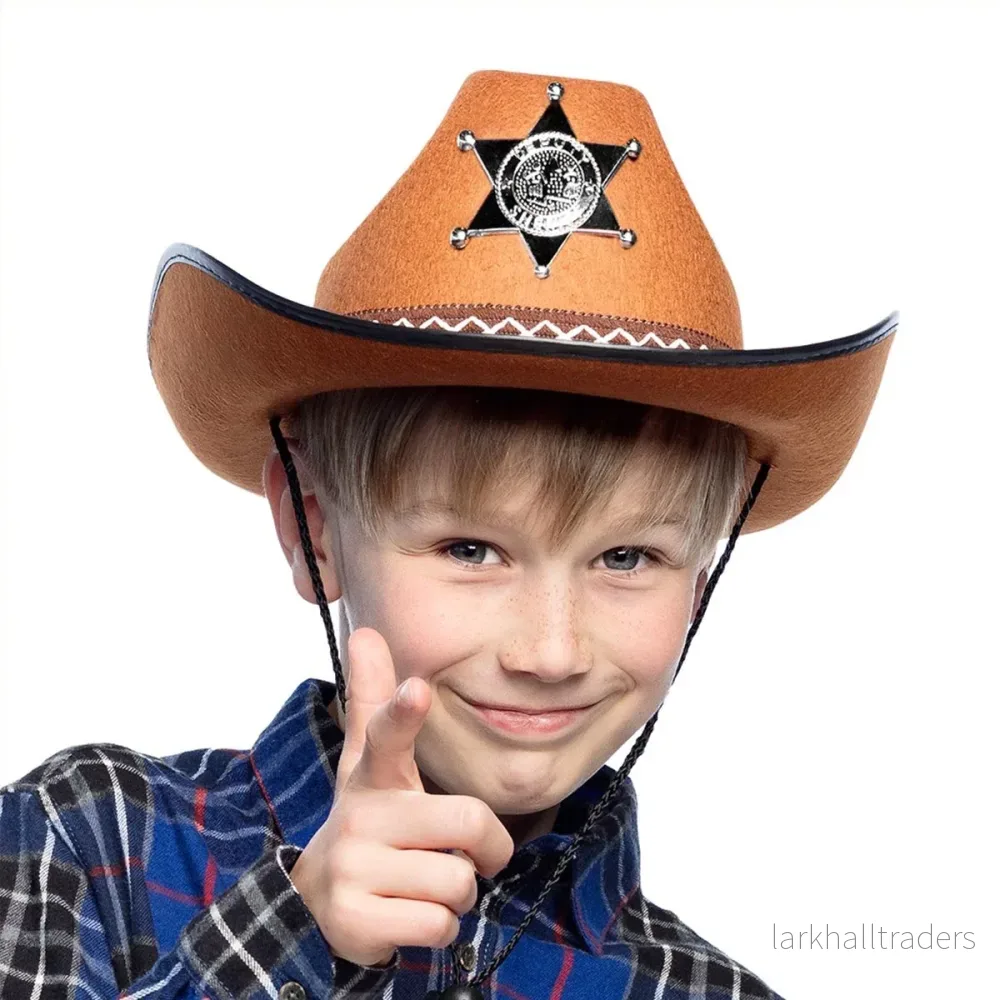 Sheriffhatt, barn brun Sheriffhatt, barn brun