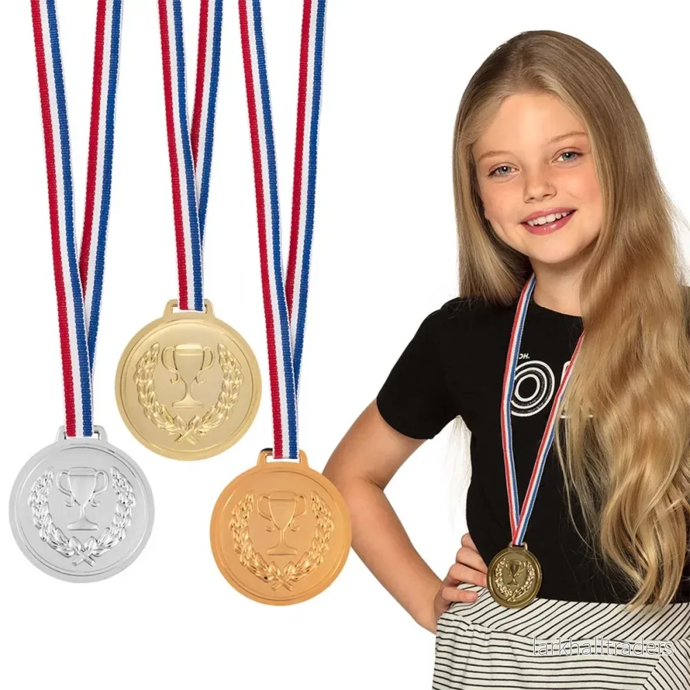 Medaljer, guld silver brons 3 st Medaljer, guld silver brons 3 st