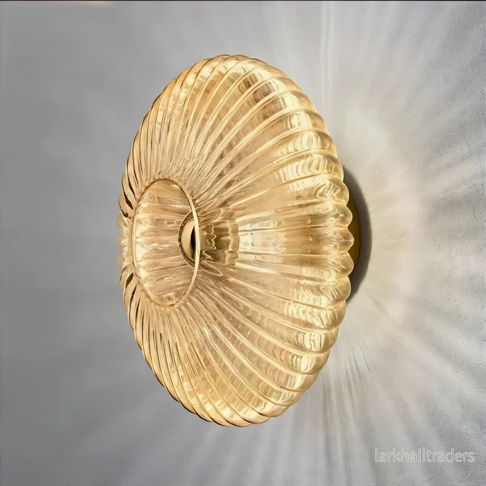 LumiWave – Nordisk Glasvägglampa i Bauhaus-stil med Vågformad Design - Bild 2
