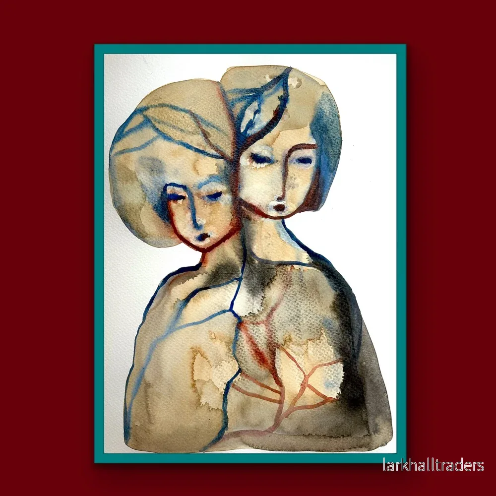 Original Akvarellmålning – Soul Bond - Bild 3