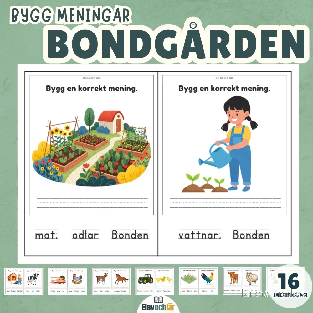 Bygg meningar – Bondgården Bygg meningar – Bondgården