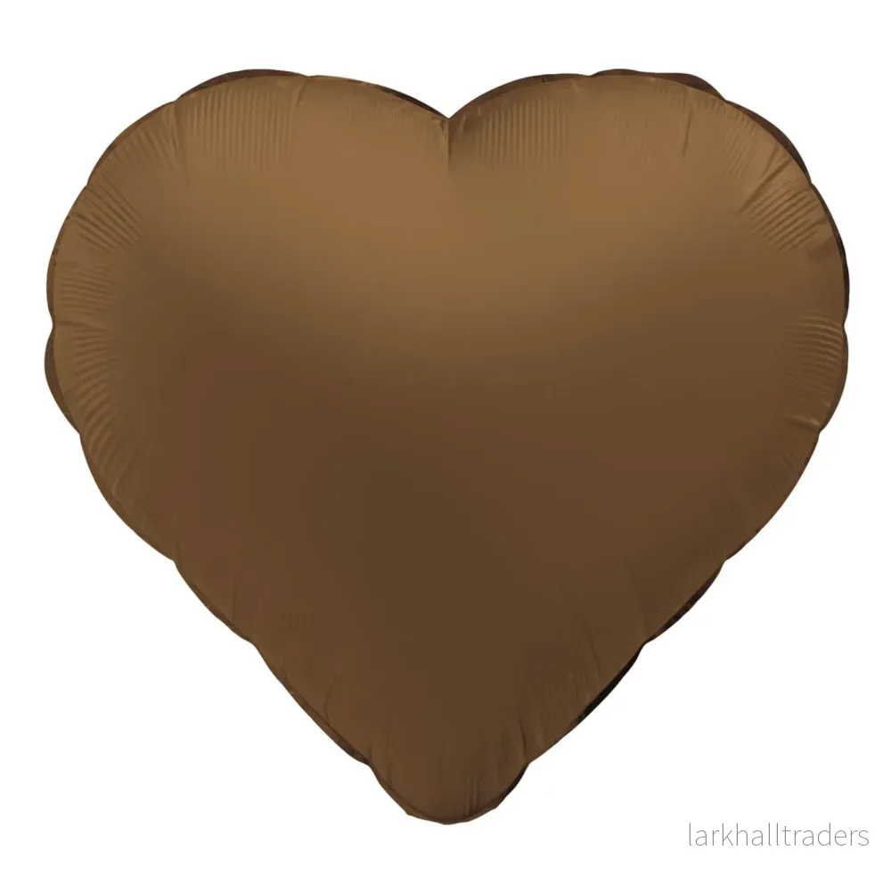 Folieballong, hjärta chocolate brown 45 cm