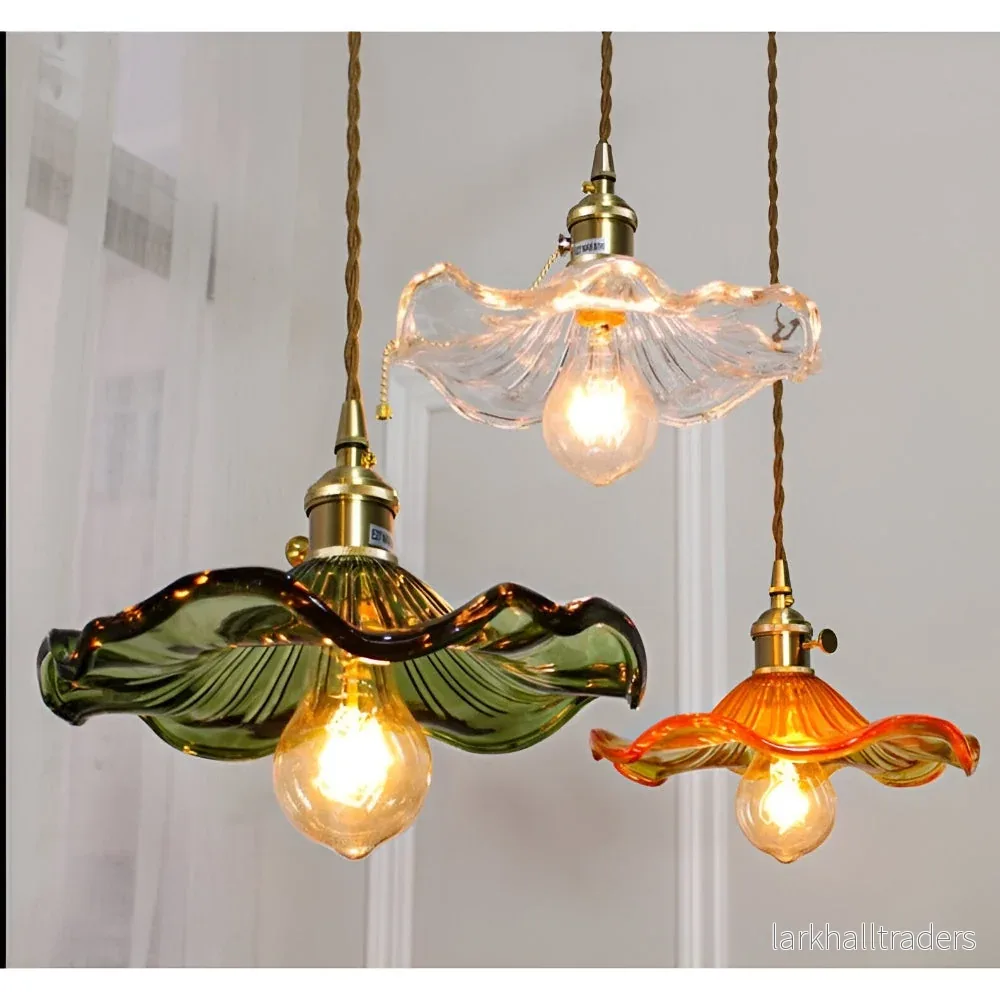 VividGlass – Pendellampa i Färgat Glas med Kopparaccent - Bild 2