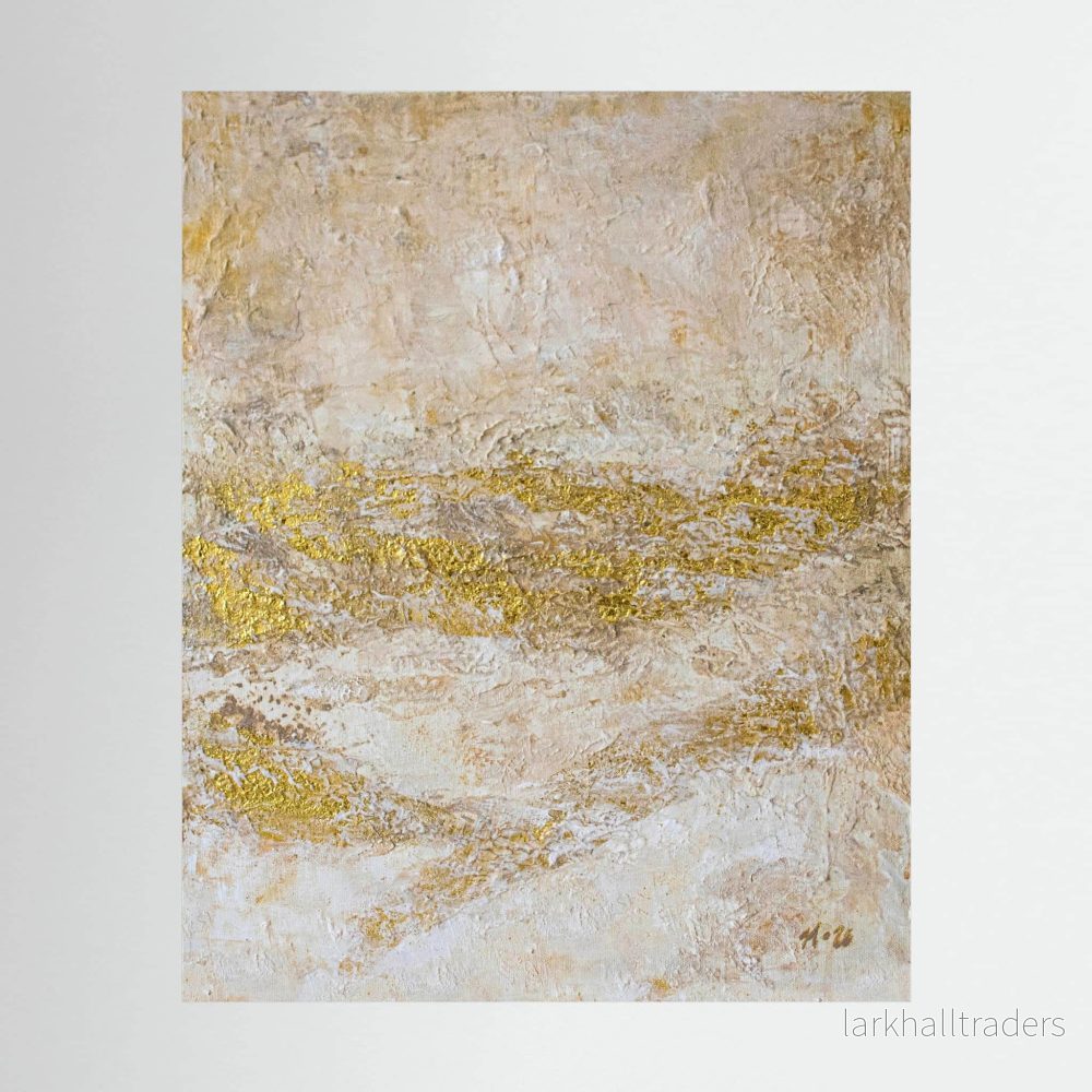 Golden Tides – Abstrakt Canvas Print - Bild 3