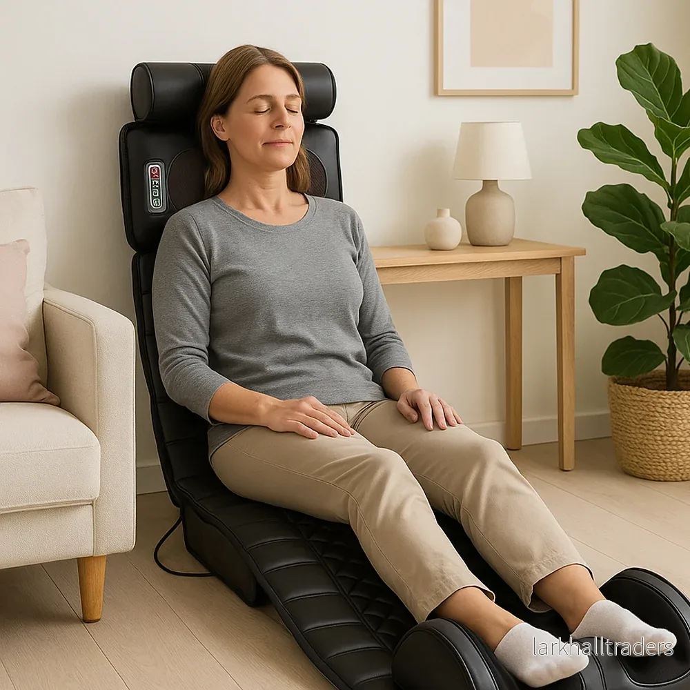 Elektrisk Massagematta (svart) med 10 Zoner - Total avslappning från nacke till fötter - Bild 2