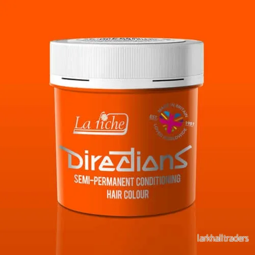 Directions, flourescent orange