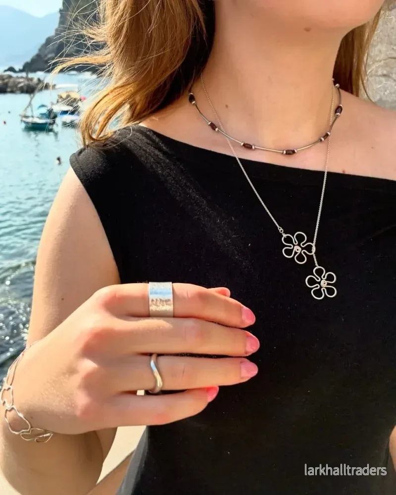 Granatröd Halsband - Bild 2