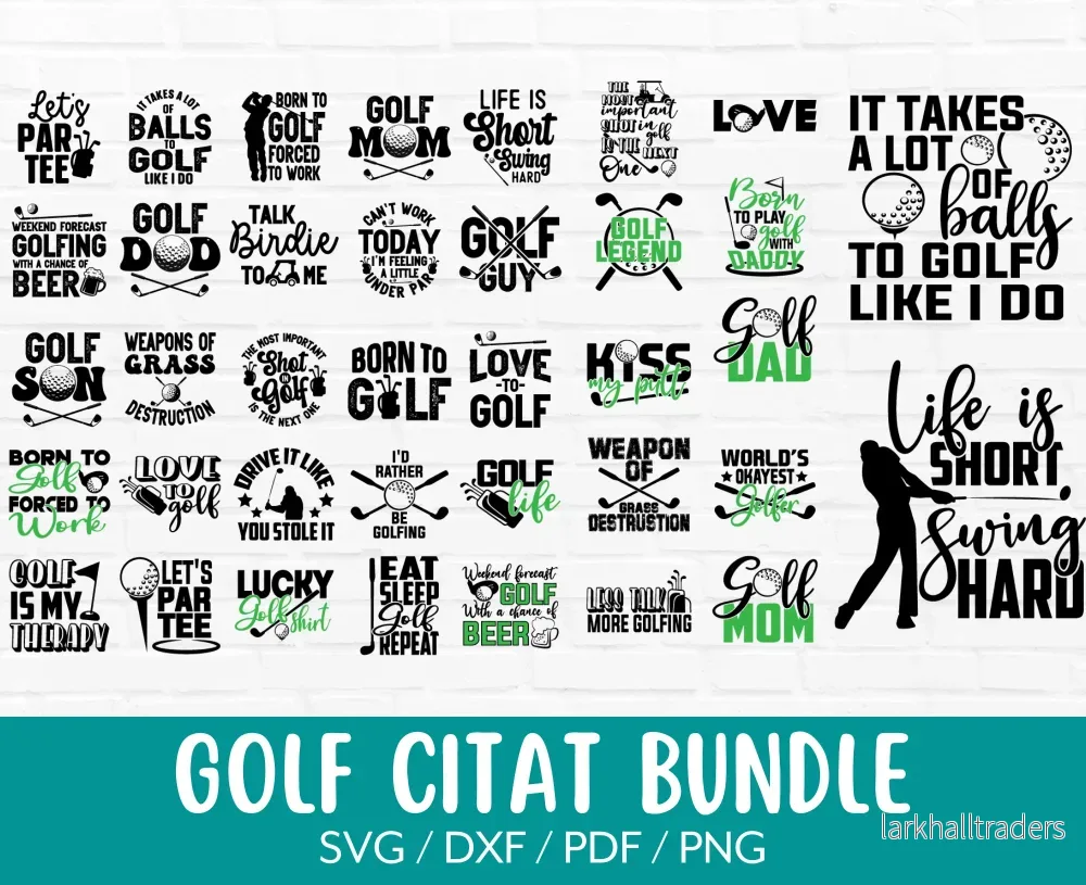 Golf Citat SVG-filer Golf Citat SVG-filer