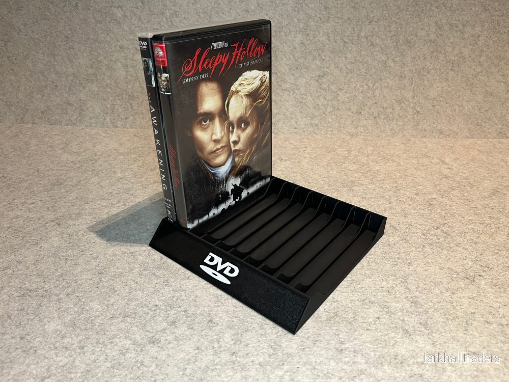 Ställ för 10 DVD-filmer med DVD-logotyp