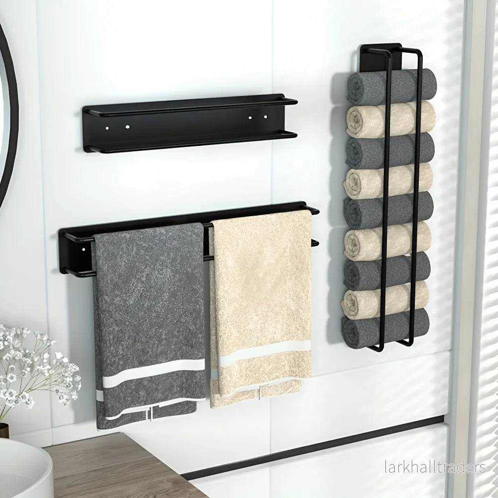 IronDuo Rack – Premium Dubbel Handdukshängare i Metall - Bild 3