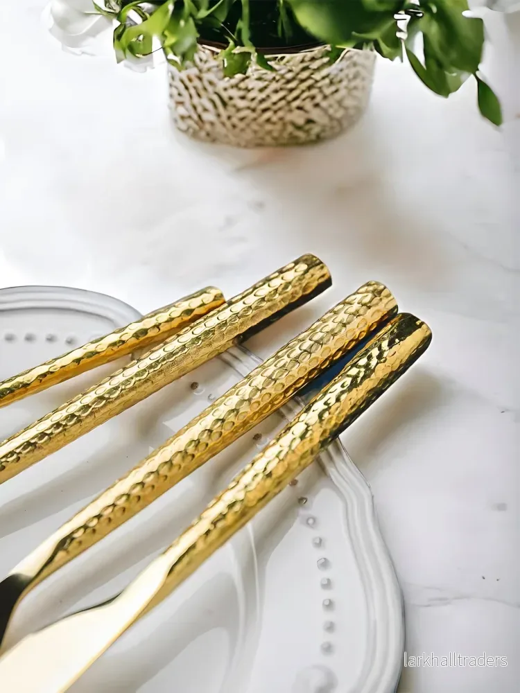 24-pack Rund Bestick- Guld - Bild 2