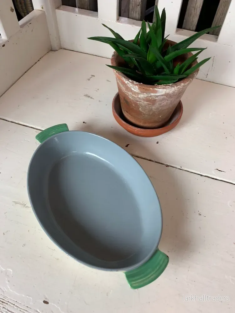 Ovalt gammalt emaljfat från Kockums - Bild 3