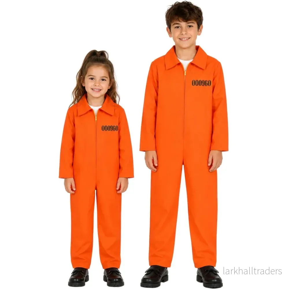 Barndräkt, fånge orange Barndräkt, fånge orange