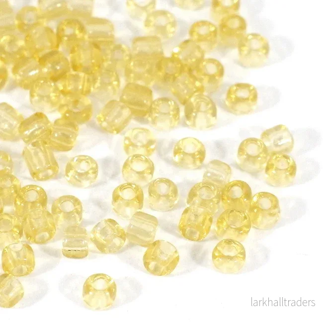 Seed Beads, 4mm, transparent champagne, 30g Seed Beads, 4mm, transparent champagne, 30g