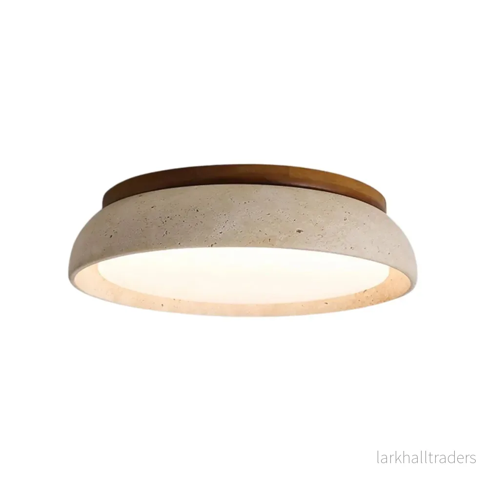 Depiara – Naturlig Plafondlampa i Travertin med Mjuk LED-belysning - Bild 2