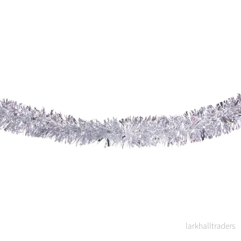 Glittergirlang, silver 75 mm 2 m