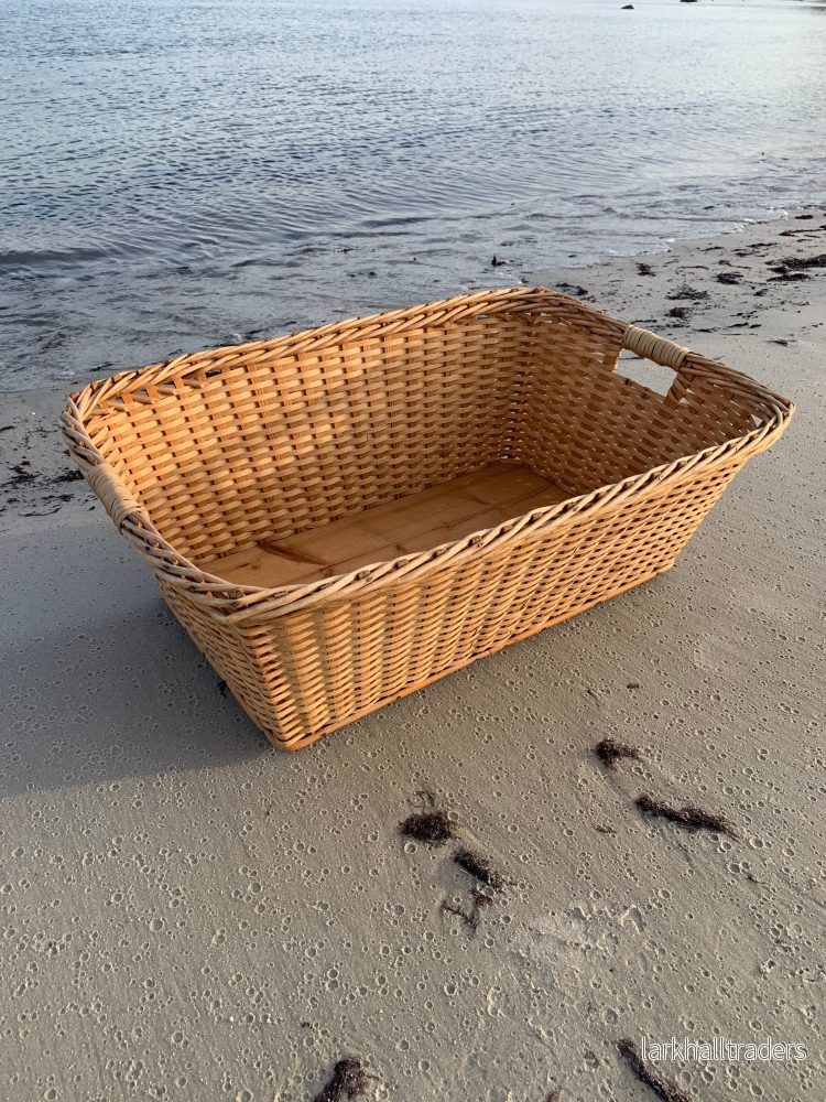Linnekorg med träbotten - Bild 3