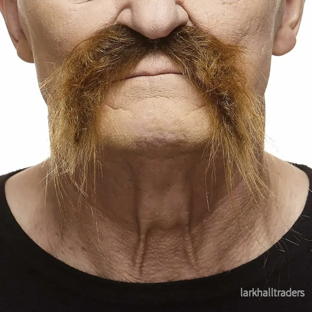 Mustasch, biker brun Mustasch, biker brun