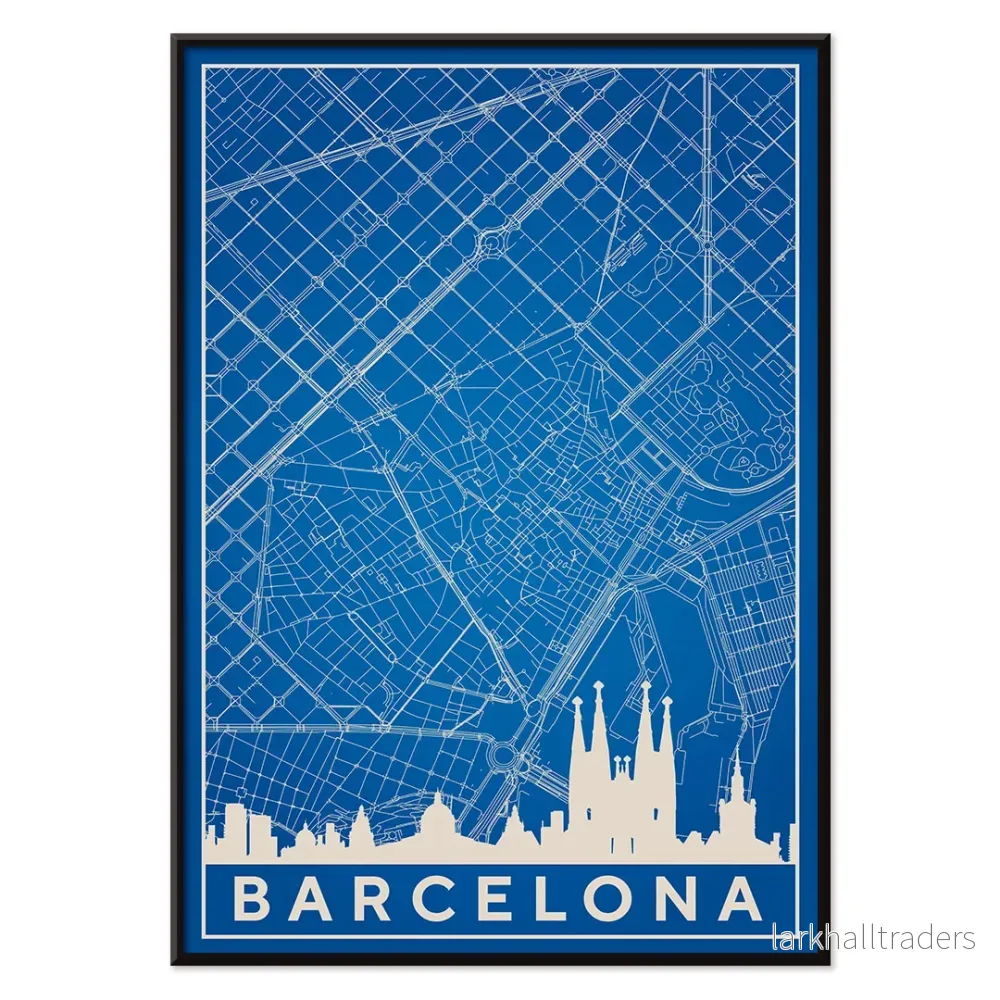 Karta över Barcelona 2 Poster - Bild 2