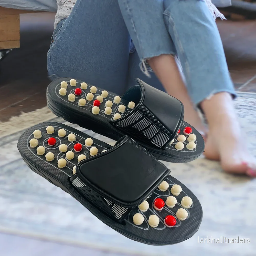Massagetofflor (zonterapi) med kardborre Massagetofflor (zonterapi) med kardborre