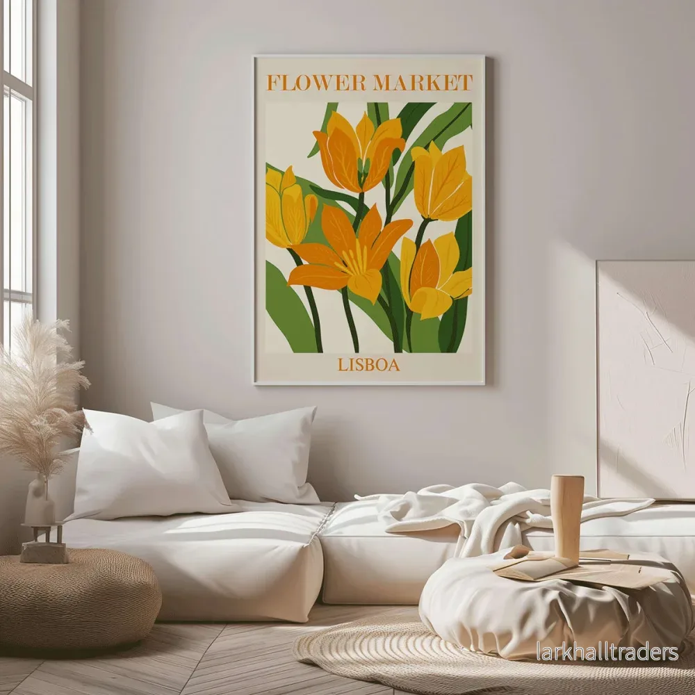 Blommarknad Lissabon Poster - Bild 3
