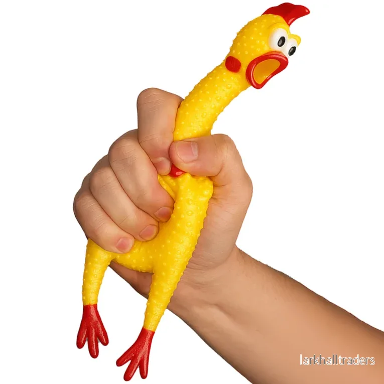 Skrikande gummikyckling, 38 cm - Bild 2