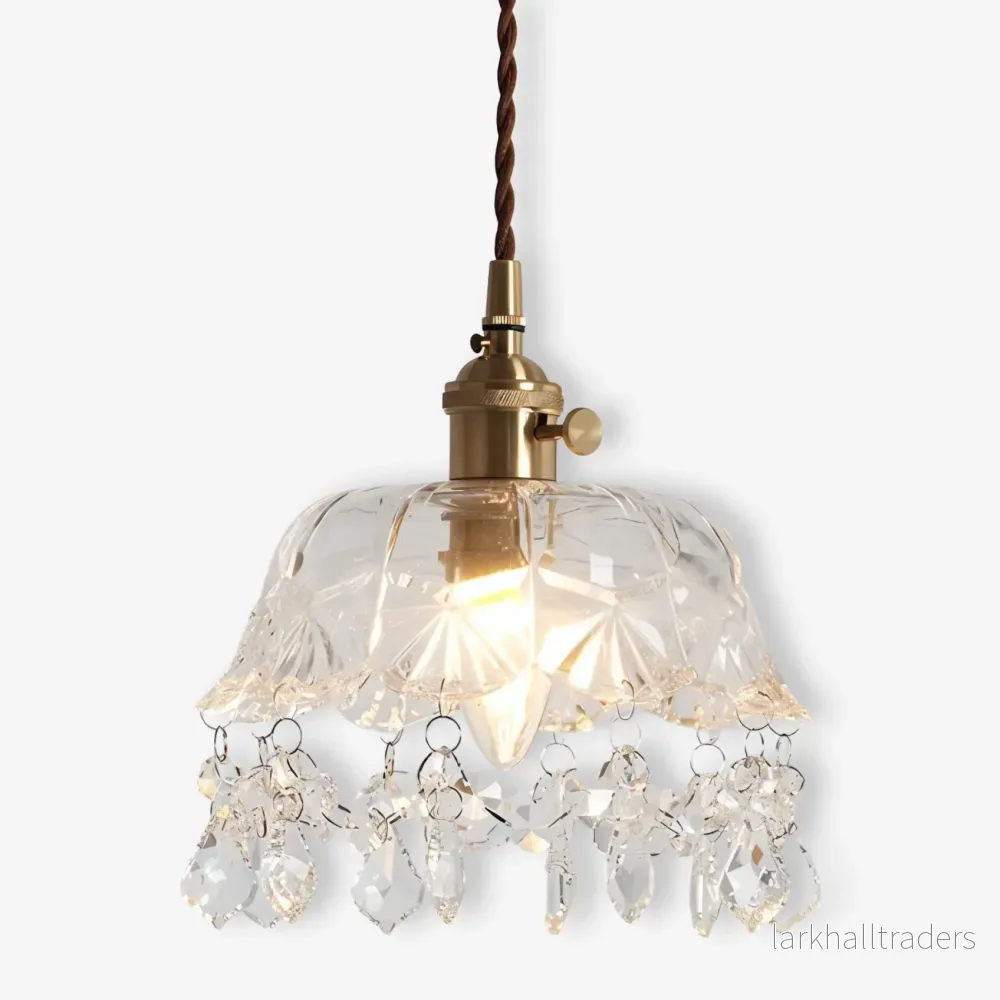 CrystalChime – Lyxig Retro Ljuskrona med Kristallglas CrystalChime – Lyxig Retro Ljuskrona med Kristallglas