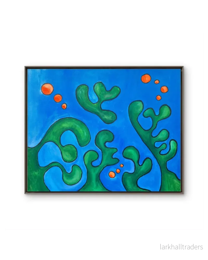 SEA - En abstrakt undervattensinspirerad målning 60,5 x 50 cm