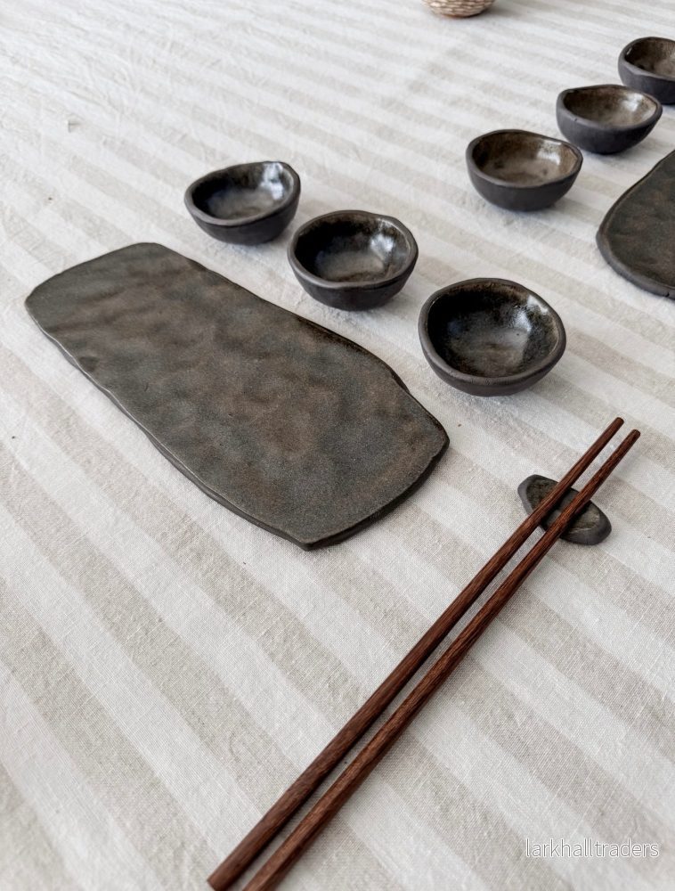 Moss Stone – Handgjord stengods sushiset.