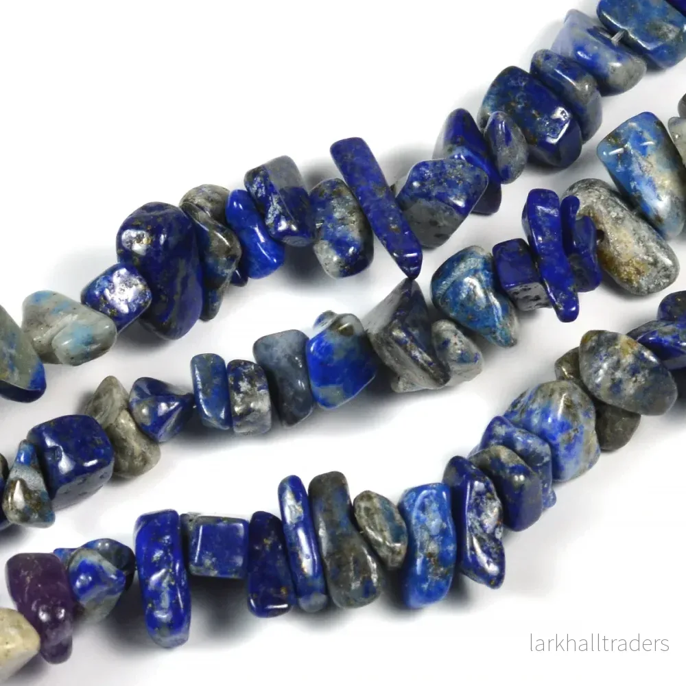 Lapis lazuli pärlor, chips, 5-10mm Lapis lazuli pärlor, chips, 5-10mm
