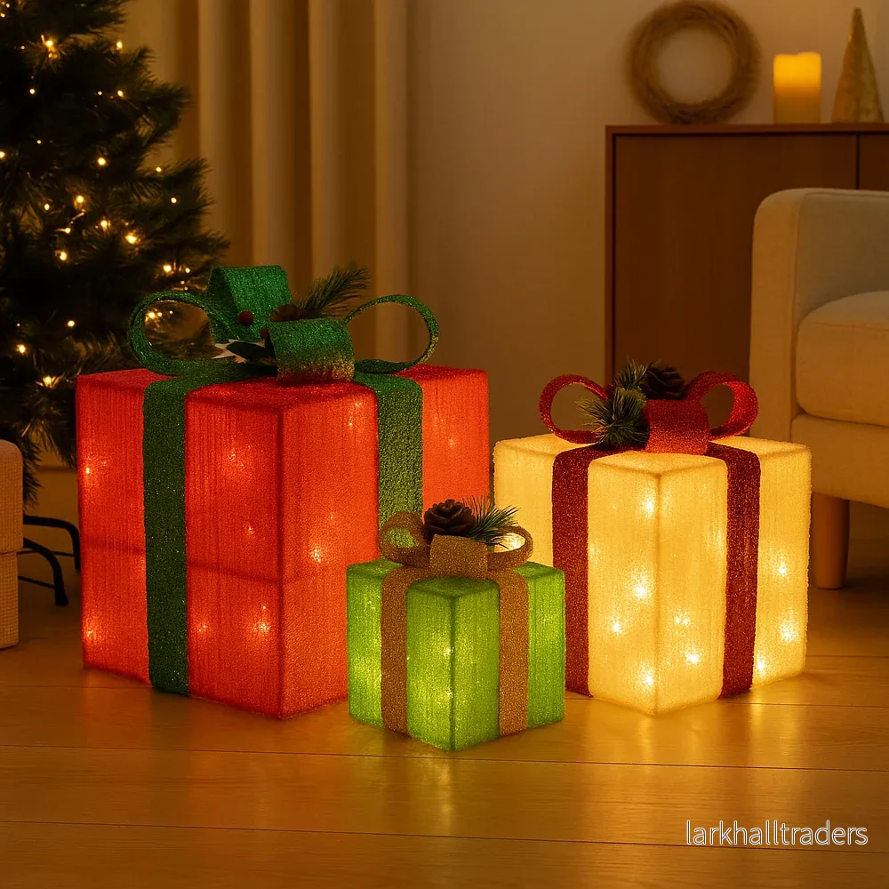 LED-presentask, Kulörta färger - Set om 3 - röd, grön & gul - Bild 2