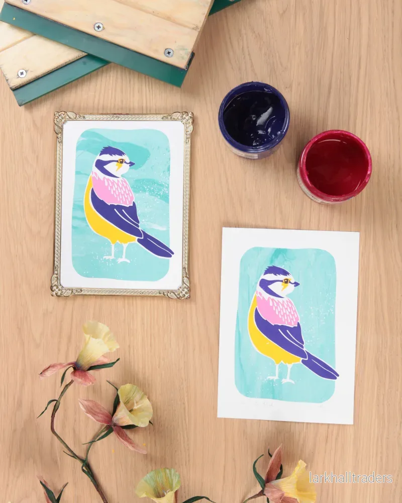 Bowie Bird - Handgjord screentryck Art Print - Bild 3