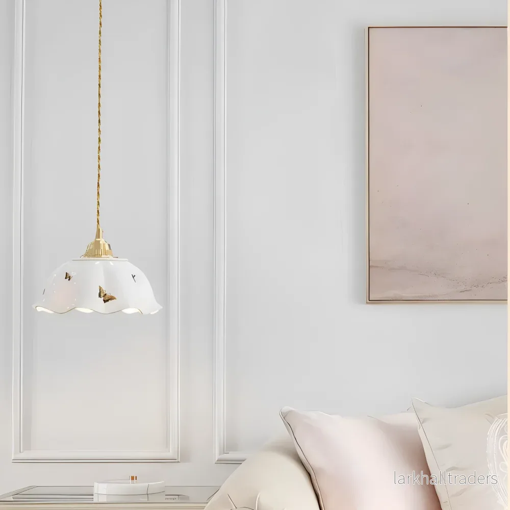 LumaPapillon – Keramisk Fjäril Taklampa med LED-belysning - Bild 2