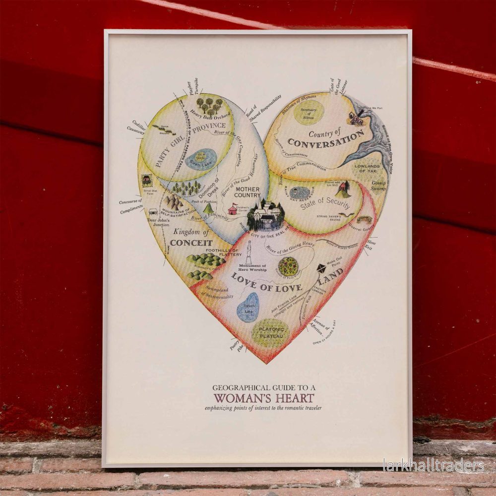 Geografisk guide till en kvinnas hjärta Poster
