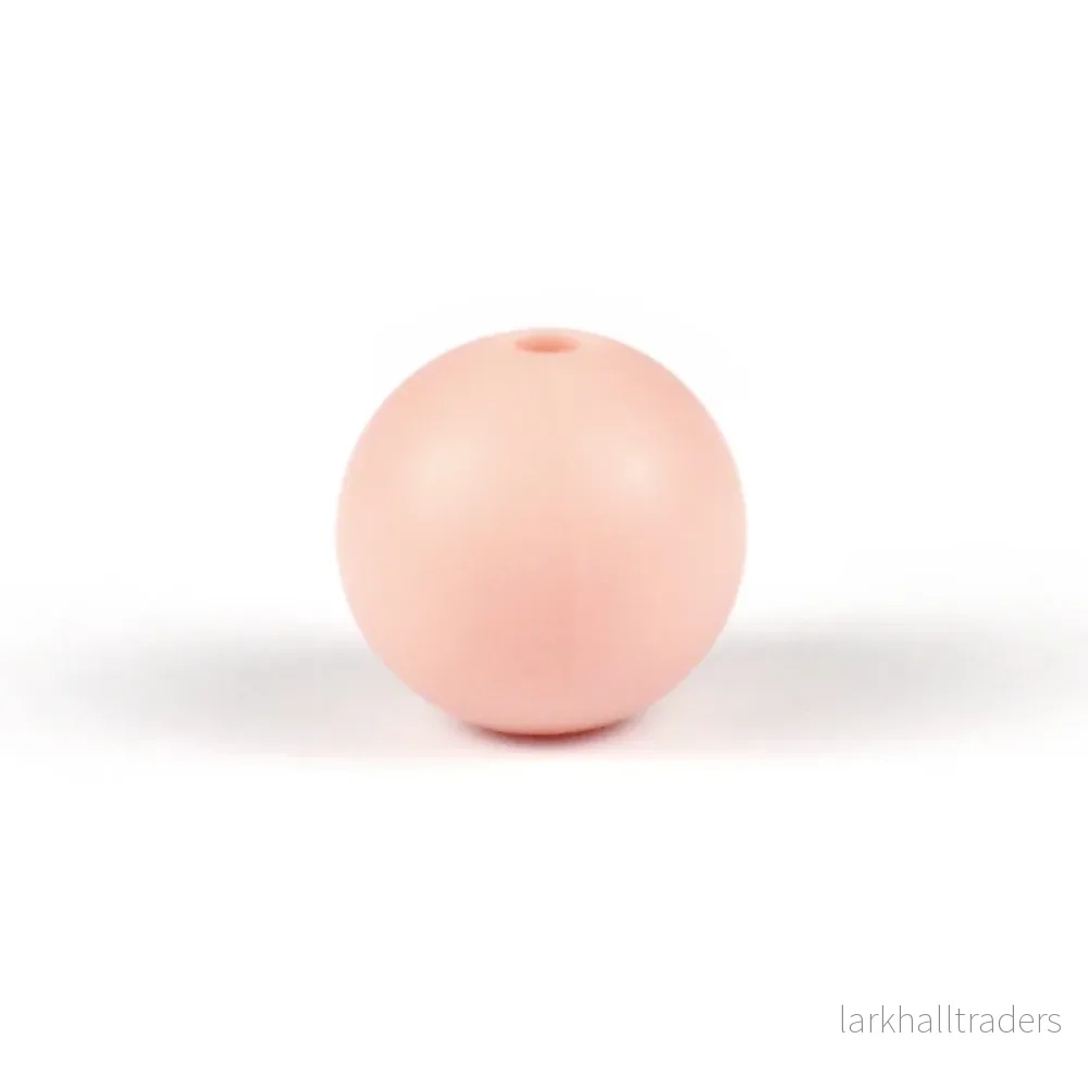Silikonpärlor, misty rose, 12mm