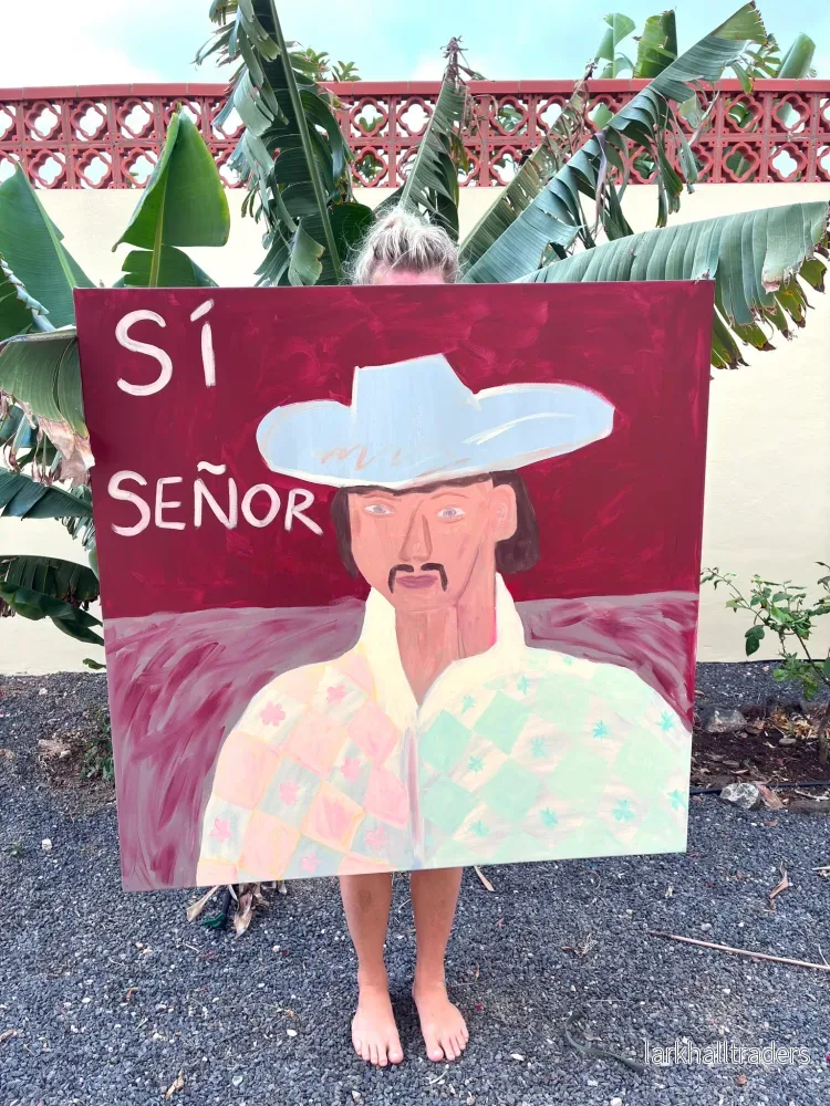 Sí Señor, Original målning, 100 cm x 100 xm. - Bild 3